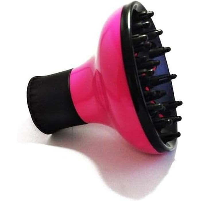 Hair Dryer Diffuser Attachment Professional Styling Tool For Curly And Wavy Hair Universal Fit 1.6 To 1.9 Inch Blow Dryers Salon Hairdressing Cover For Volume And Frizz Control (Black & Pink) - Image 2
